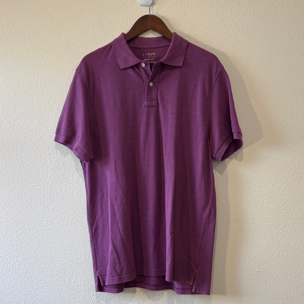 J. Crew Men's Purple Piqué Polo